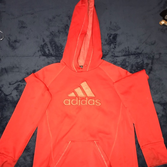 Nike Sweaters - Neon Orange Dryfit Nike Hoodie